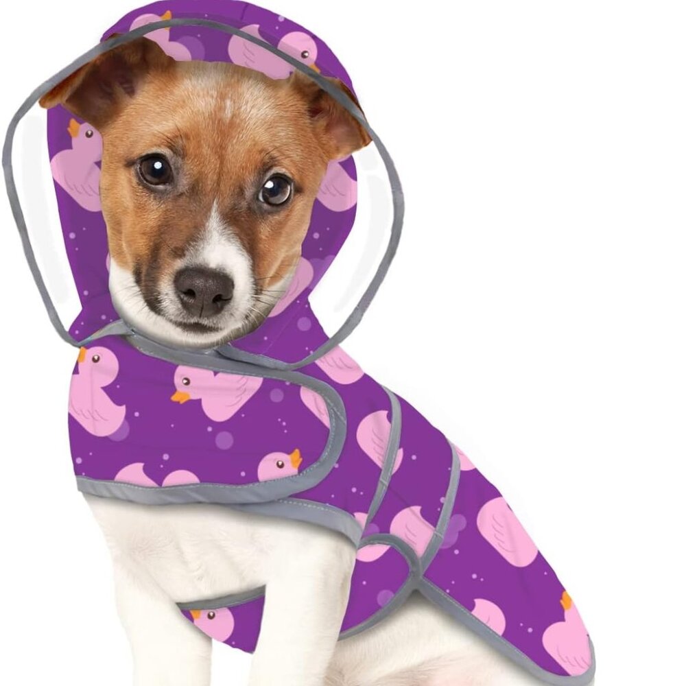 Dog Raincoat with Clear Hood